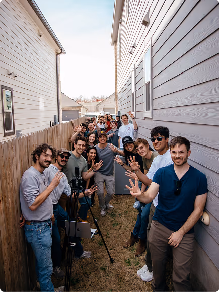 The Base team at a customer's home