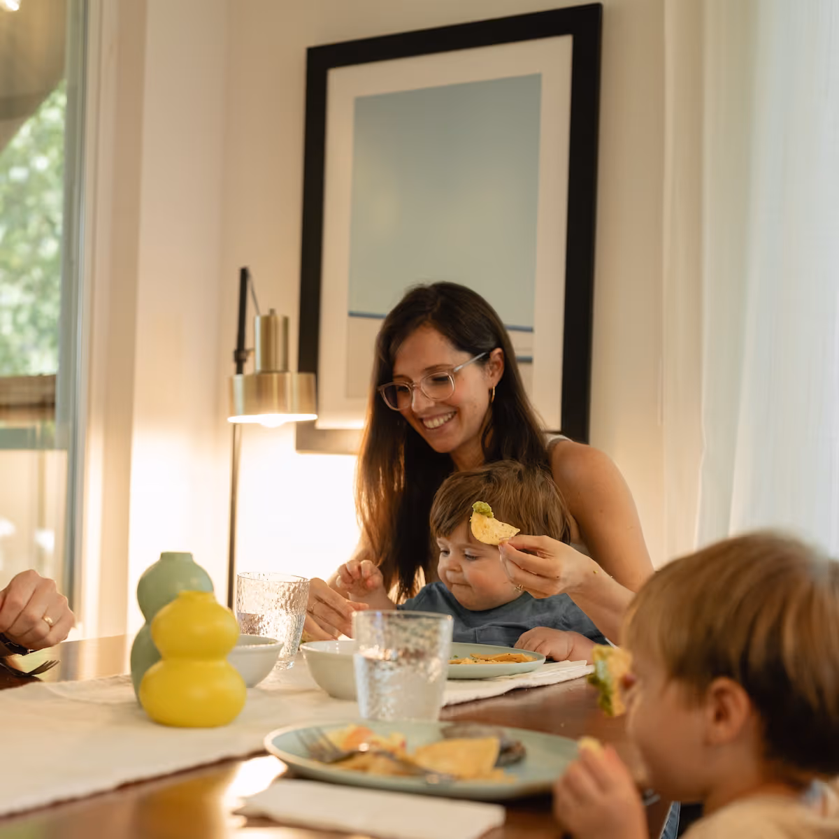 A family at home
